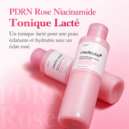 Lotion tonique lactée à la niacinamide rose et au PDRN